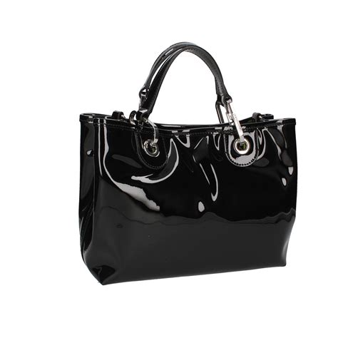 borsa in vernice nera|Borsa donna a mano nera in vernice .